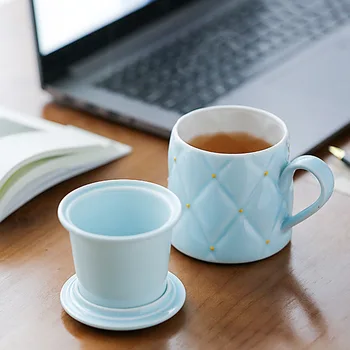Water Cube Ceramic Cup Light Luxury Water Cup Creative Mug Office Cup with Tea Leakage Tea Cup with Lid Custom Logo
Water Cube Ceramic Cup Light Luxury Water Cup Creative Mug Office Cup with Tea Leakage Tea Cup with Lid Custom Logo