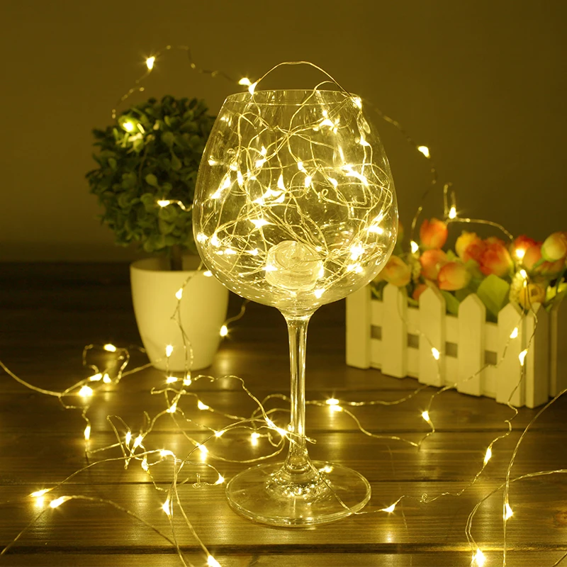 2M 5M 10M LED String lights Silver wire Fairy Garland Light Warm White For Christmas Tree Wedding Party New Year Decoration
2M 5M 10M LED String lights Silver wire Fairy Garland Light Warm White For Christmas Tree Wedding Party New Year Decoration