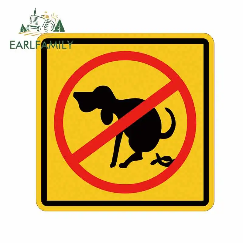 EARLFAMILY 13 см x для собаки Pooping изящная Наклейка Виниловые автомобильные наклейки