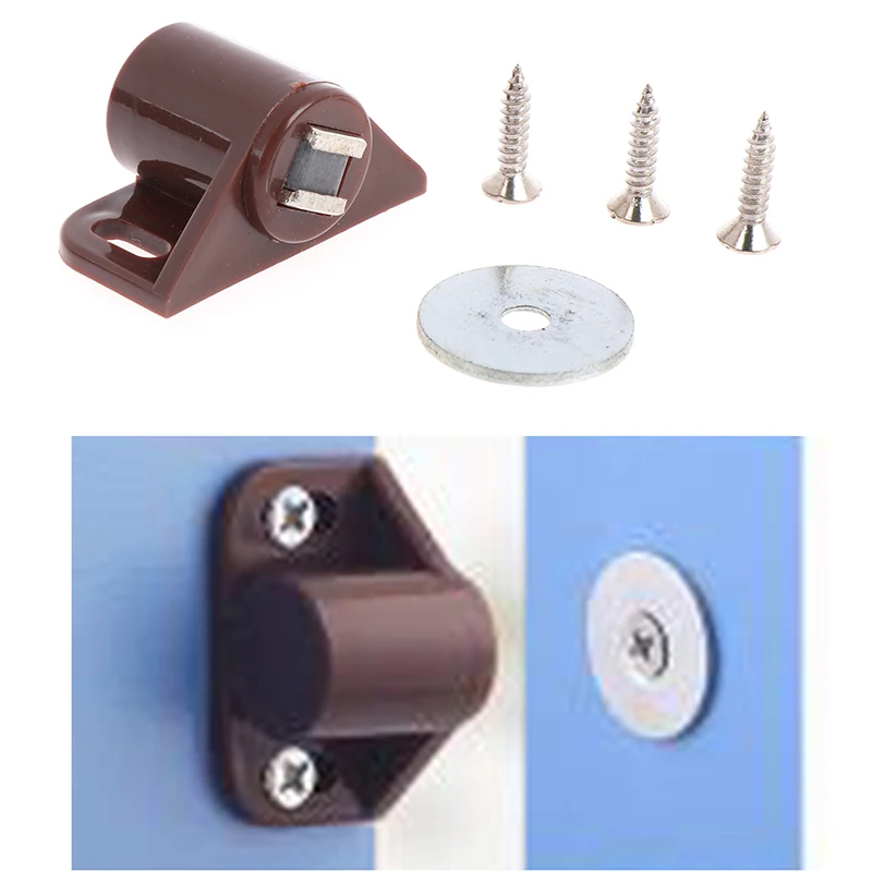 ABS Round Magnetic Door Catches Latch Cabinet & Furniture Shutter Catch Closer for Cupboards Drawers Closet |
