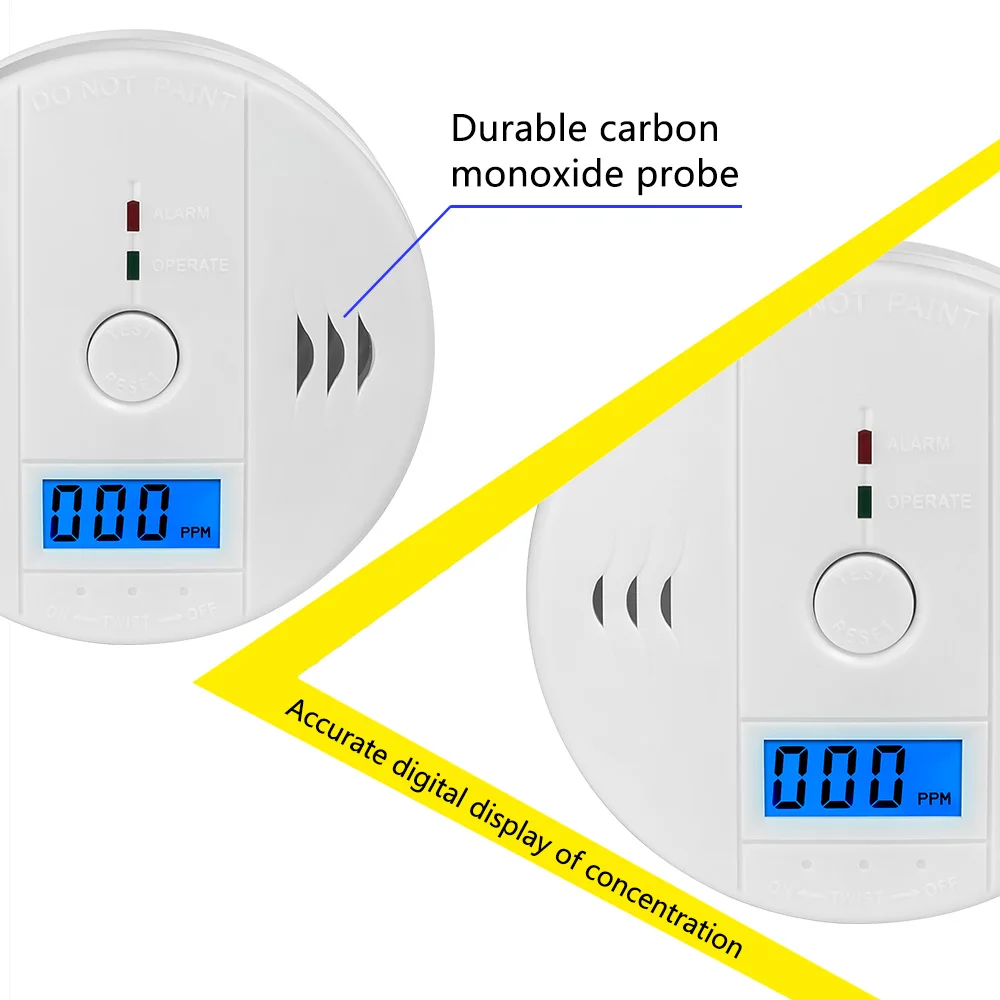 Фотоэлектрический датчик тонометра Towode с ЖК экраном 1/3/4 шт.|monoxide detector|carbon monoxide