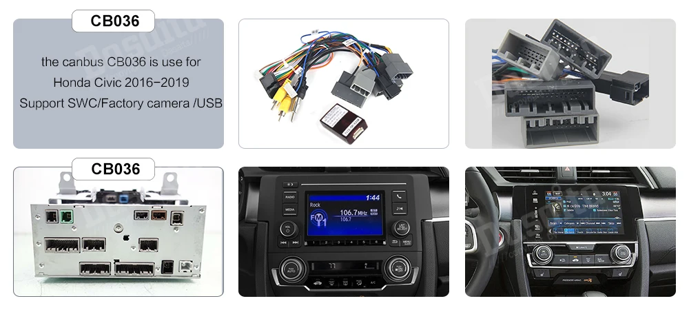 Clearance Dasaita 9" HDMI Car 1 Din Radio Android 9.0 for Honda Civic 2015 2016 Navigation GPS Stereo MAX6 DSP 64GB ROM 7