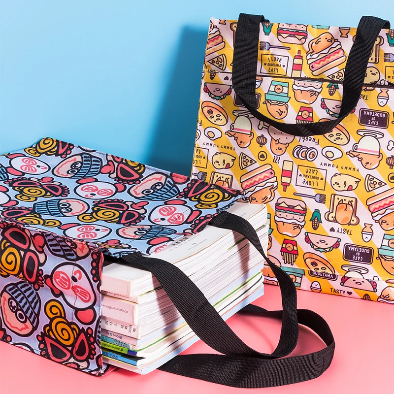 MABULA Portable Reusable Tote Children Book Bag Japanese Style Cartoon Unisex Shopping Handbag Eco friendly Grocery Bags
MABULA Portable Reusable Tote Children Book Bag Japanese Style Cartoon Unisex Shopping Handbag Eco friendly Grocery Bags