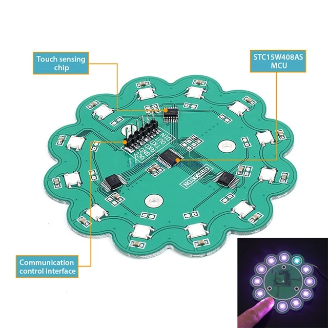 A7-- Capacitive Touch Button RGB Full Color LED Flow Lamp Module WS2812B TTP224 For Arduino AVR
A7-- Capacitive Touch Button RGB Full Color LED Flow Lamp Module WS2812B TTP224 For Arduino AVR