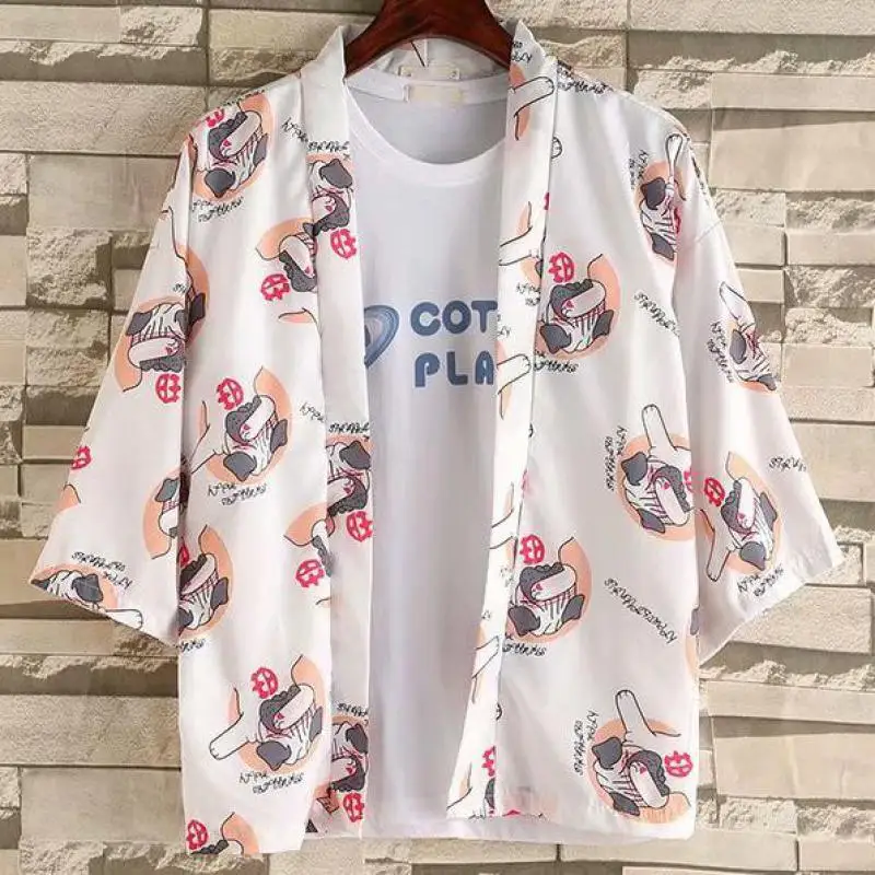 Plus Size 3XL Beach Tops Print Cartoon Japanese Cardigan Men And Women Kimono Yukata Haori Robe Summer Thin Sunscreen Coat Tops
Plus Size 3XL Beach Tops Print Cartoon Japanese Cardigan Men And Women Kimono Yukata Haori Robe Summer Thin Sunscreen Coat Tops