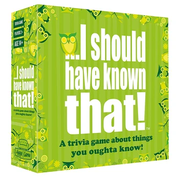 

I Should Have Known that Trivia Board Game 400 Questions About Things that You Should Know Card Party Entertainment Toy