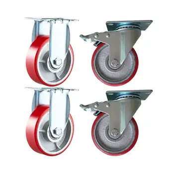 4pcs Furniture Casters Wheels 4 Inch PU Iron Core 360 Degrees Rotatable Swivel Caster Wheels Roller Wheels For Platform Trolley
4pcs Furniture Casters Wheels 4 Inch PU Iron Core 360 Degrees Rotatable Swivel Caster Wheels Roller Wheels For Platform Trolley