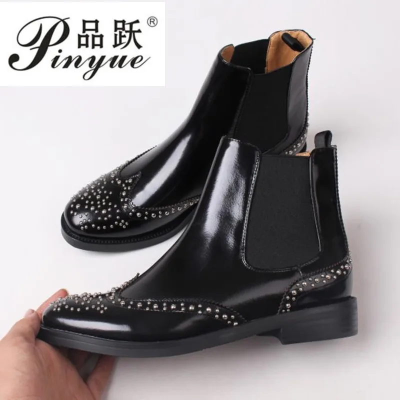 Women Shoes Patent Leather Woman Ankle Boots Brogue Shoes Slip On Ladies Rivets Boots For Women Chelsea Boots EUR 42
Women Shoes Patent Leather Woman Ankle Boots Brogue Shoes Slip On Ladies Rivets Boots For Women Chelsea Boots EUR 42