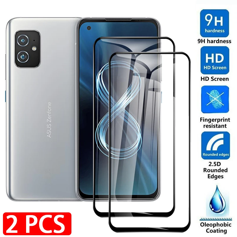 2 Pcs Full Screen Protector For Asus Zenfone 8 Flip Tempered Glass On The Zenfone8 8flip ROG Phone 3 5 Protective Film | Мобильные