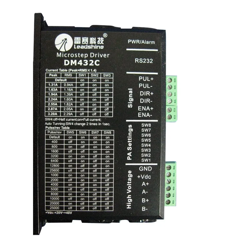 New 2-phase microstepping Drive DM432C work parameter 40 VDC 0.1A to 3.2A for Associated products 42 / 57 motor
New 2-phase microstepping Drive DM432C work parameter 40 VDC 0.1A to 3.2A for Associated products 42 / 57 motor