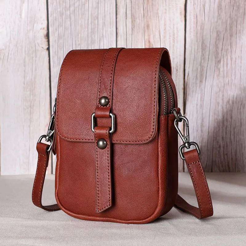Hot Sale Flap Over-the-Shoulder Bag Lady Full-Grain Leather New Manual Vintage Solid Simple Women Verticle Mobile Phone Bag
Hot Sale Flap Over-the-Shoulder Bag Lady Full-Grain Leather New Manual Vintage Solid Simple Women Verticle Mobile Phone Bag