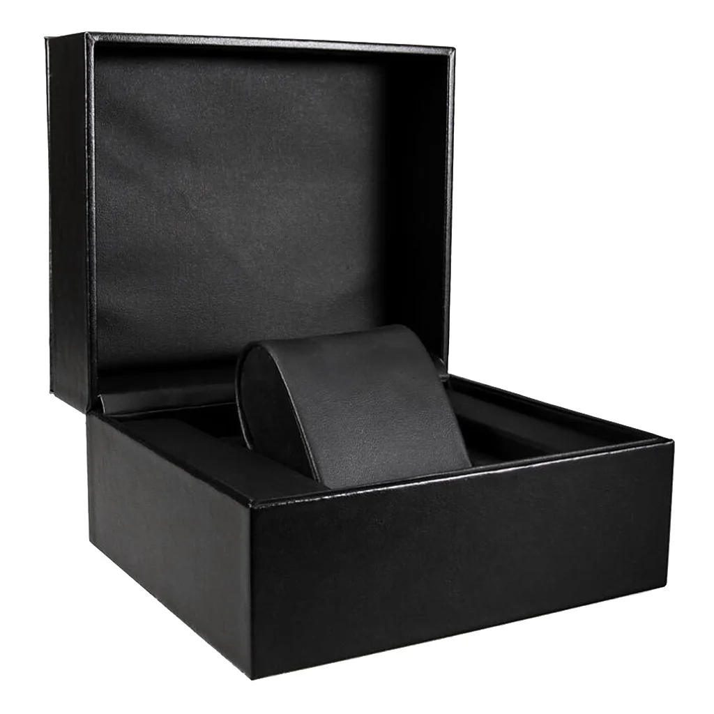 Black Leather Watch Box Single Slot Jewelry Storage Case Organizer Storage Black Leather Watch Box Single Slot Jewelry Storage Case Organizer Storage