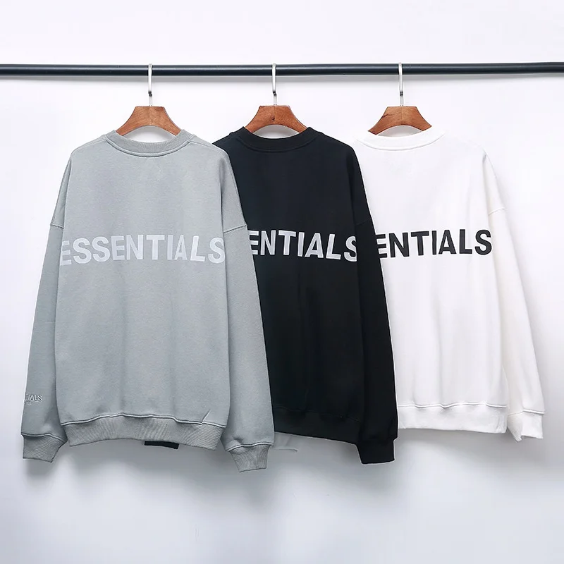 2021 Spring FOG Men Casual Logo Long Sleeve Sweatshirts ESSENTIALS 3M Reflective Letter Embroidered Pullovers 
2021 Spring FOG Men Casual Logo Long Sleeve Sweatshirts ESSENTIALS 3M Reflective Letter Embroidered Pullovers