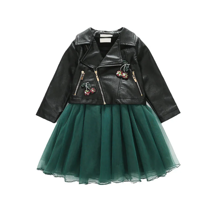 Spring Autumn Girls Dress Leather Jacket Kids Clothing Set Children Outfitt Coat Princess Dress 4 6 8 10 12 13 Years GCC076
Spring Autumn Girls Dress Leather Jacket Kids Clothing Set Children Outfitt Coat Princess Dress 4 6 8 10 12 13 Years GCC076