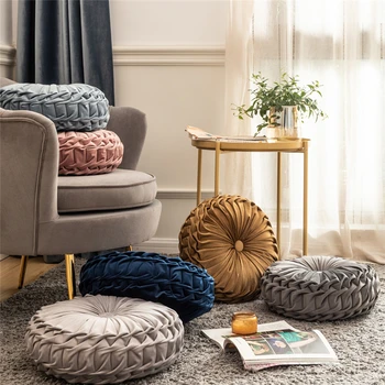 40cm Round European Luxury Velvet Throw Pillow Handmade Pleated Wheel Pumpkin Seat Cushion
40cm Round European Luxury Velvet Throw Pillow Handmade Pleated Wheel Pumpkin Seat Cushion
