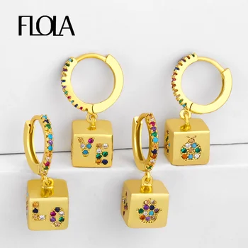 FLOLA Rainbow Fatima Hand Drop Earrings for Women CZ Love Earrings Huggies Gold Filled Ladybug Trendy Jewelry pendientes erss28
FLOLA Rainbow Fatima Hand Drop Earrings for Women CZ Love Earrings Huggies Gold Filled Ladybug Trendy Jewelry pendientes erss28