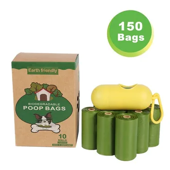 10 Rolls Dog Poop Bags Bio Degradeable Environmental Protection Pet Trash Bag 23x35cm Pet Garbage Bag Product With Bag Seperator