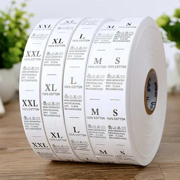 3000pcs/roll High Quality Printed Clothing Washing Labels Synthetic Fibre White Size Tags Kids/Babys Care Size Labels
3000pcs/roll High Quality Printed Clothing Washing Labels Synthetic Fibre White Size Tags Kids/Babys Care Size Labels