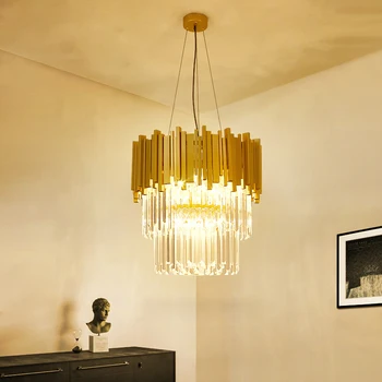Luxury Villa Crystal Pendant Light Bedroom Golden Chandelier Dining Room Ceiling Fixture Hanging Lamp Living Decorative Lighting
Luxury Villa Crystal Pendant Light Bedroom Golden Chandelier Dining Room Ceiling Fixture Hanging Lamp Living Decorative Lighting