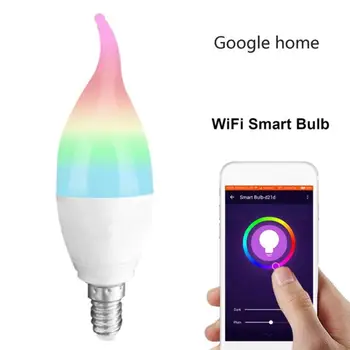 E14 Smart WiFi RGBW LED Candle Bulb Compatible with Alexa Google Home Assistant App Control of Remote Mobile Phone
E14 Smart WiFi RGBW LED Candle Bulb Compatible with Alexa Google Home Assistant App Control of Remote Mobile Phone