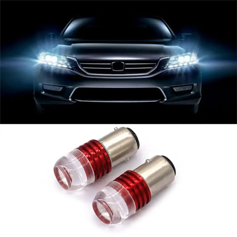 2PCS Red 1157 Strobe Flashing LED Bulb For Car Tail Brake Light Turn Signal Lamp R2LC
