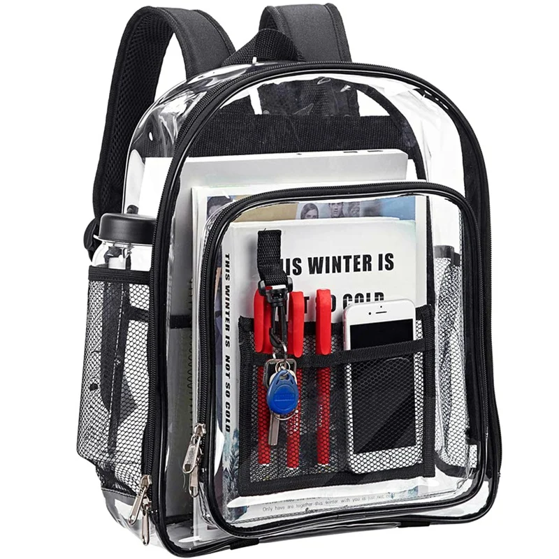 Heavy Duty Clear Backpack,Security Transparent School Backpack,See Through Bookbag For Work, Security Check And Travel
Heavy Duty Clear Backpack,Security Transparent School Backpack,See Through Bookbag For Work, Security Check And Travel