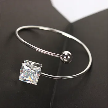 Korea Simple Opening Bracelet Temperament Wild Square Zircon Bracelet Fashion Jewelry For Female Bangles Popular Bracelets
Korea Simple Opening Bracelet Temperament Wild Square Zircon Bracelet Fashion Jewelry For Female Bangles Popular Bracelets