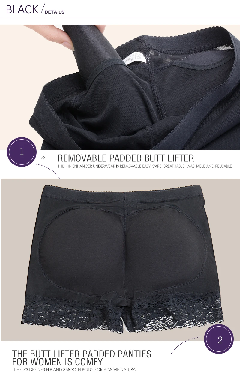 Women High Waist Lace Butt Lifter Body Shaper Tummy Control