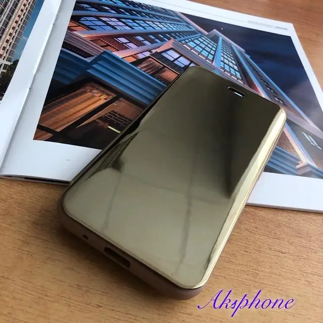 Фото КНИЖКА Clear View Standing Cover для Samsung A9 2018 золотая зеркальная | Мобильные телефоны и