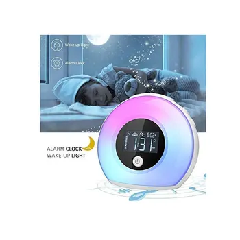 Wake Up Light Alarm Clock,Night Light for Kids,Digital Clock with Led Lights for Bedrooms,Led Alarm Clock with Bluetooth Speaker
Wake Up Light Alarm Clock,Night Light for Kids,Digital Clock with Led Lights for Bedrooms,Led Alarm Clock with Bluetooth Speaker