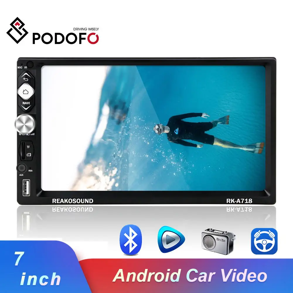 Автомагнитола Podofo 2 din мультимедийный плеер на Android 8 1 с 7 "экраном Wi-Fi GPS для Nissan