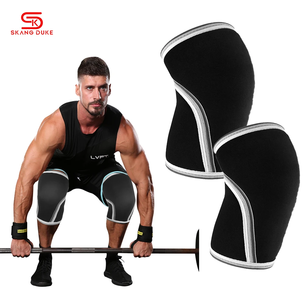 

1Pair 7MM Compression Weightlifting KneePads Men Women Crossfit Dumbbell Barbell Gym Weights Fitness Training Knee Brace Support