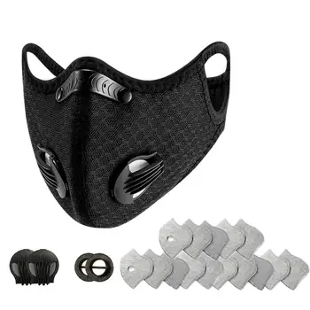 

Fabric Mask Dust Bicycle Black Face Mask Mouth-muffle Filter Face Designer Air Vavles Masqu Sports Respirator VIP Drop Shipping