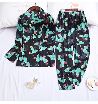 Daeyard 2 Pieces Silk Pajama Set Women Overall Printed Satin Sleepwear Floral Pyjamas Spring Autumn Long Sleeve Nightwear Pj Set
Daeyard 2 Pieces Silk Pajama Set Women Overall Printed Satin Sleepwear Floral Pyjamas Spring Autumn Long Sleeve Nightwear Pj Set