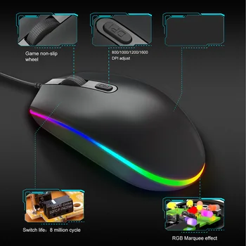 High-end optical professional gaming mouse with 7 bright colors LED backlit and ergonomics design For LOL CS
High-end optical professional gaming mouse with 7 bright colors LED backlit and ergonomics design For LOL CS