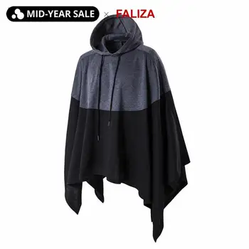 New Fashion Mens Irregular Patchwork Loose Bat Sleeves Hooded Sweatshirts Drawstring Poncho Cape Coat Outwear Tops Work WY-B
New Fashion Mens Irregular Patchwork Loose Bat Sleeves Hooded Sweatshirts Drawstring Poncho Cape Coat Outwear Tops Work WY-B