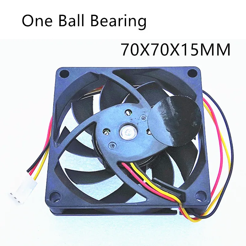 One Ball Bearing 70MM Cooling Fan 70x70x15MM Silent AMD CPU Cooling Fan 12V 0.1A With 3PIN 
One Ball Bearing 70MM Cooling Fan 70x70x15MM Silent AMD CPU Cooling Fan 12V 0.1A With 3PIN