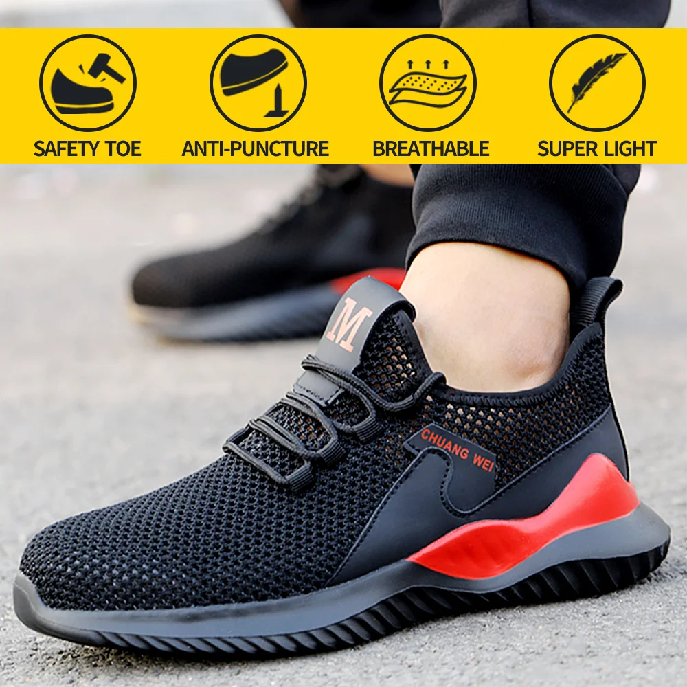 Men Work Safety Shoes Steel Toe Elastic Anti-puncture Anti-Stabbing Anti-Slip Comfortable Proof Soft Light Security Boots Sneake
Men Work Safety Shoes Steel Toe Elastic Anti-puncture Anti-Stabbing Anti-Slip Comfortable Proof Soft Light Security Boots Sneake