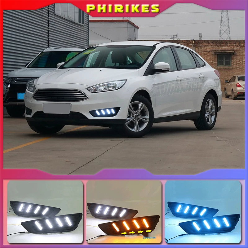 2PCS For Ford Focus 3 mk3 2015 2016 2017 2018 LED DRL daytime running lights daylight with Yellow signal fog lamp
2PCS For Ford Focus 3 mk3 2015 2016 2017 2018 LED DRL daytime running lights daylight with Yellow signal fog lamp