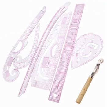 7Pcs/Set Ruler Tailor Measuring Kit Clear Sewing Drawing Ruler Yardstick Sleeve Arm French Curve Set Cutting Ruler Paddle Whee 
7Pcs/Set Ruler Tailor Measuring Kit Clear Sewing Drawing Ruler Yardstick Sleeve Arm French Curve Set Cutting Ruler Paddle Whee