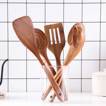 Healthy Cooking Utensils Set Wooden Cooking Tools Natural Nonstick Hard Wood Spatula and Spoons - Durable Eco-Friendly and Safe
Healthy Cooking Utensils Set Wooden Cooking Tools Natural Nonstick Hard Wood Spatula and Spoons - Durable Eco-Friendly and Safe