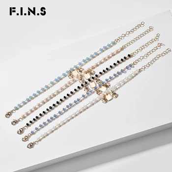 F.I.N.S Glass Crystal Beaded Chain Link Bracelet Double-Layered Hancraft Charm Bracelets for Women Fashion Bohemian Jewelry 
F.I.N.S Glass Crystal Beaded Chain Link Bracelet Double-Layered Hancraft Charm Bracelets for Women Fashion Bohemian Jewelry