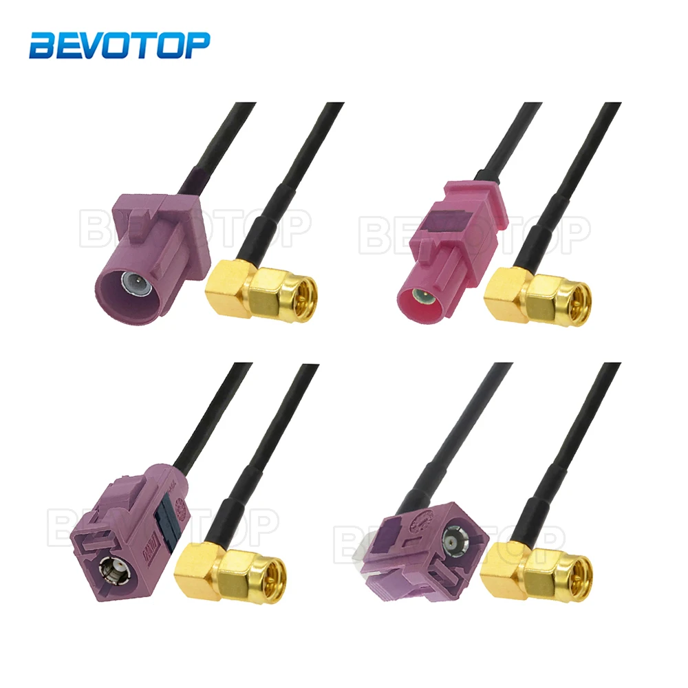 

Violet Fakra H Male Female to SMA Male Righ Angle Plug RG174 Cable Adapter Car Antenna Extension Cord RF Coaxial Pigtail Jumper