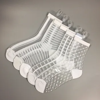 Women Socks Fashion Sheer Mesh Glass Silk Socks Ultrathin Transparent Crystal Lace Fabulous Elastic Ladies Summer Ankle Sock 
Women Socks Fashion Sheer Mesh Glass Silk Socks Ultrathin Transparent Crystal Lace Fabulous Elastic Ladies Summer Ankle Sock