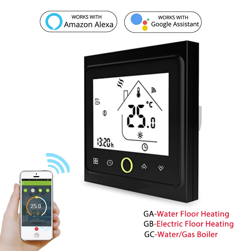 2019 Smart WiFi Thermostat Temperature Controller termostato wifi for Water/Electric /Gas Boiler Works with Alexa Google Home
2019 Smart WiFi Thermostat Temperature Controller termostato wifi for Water/Electric /Gas Boiler Works with Alexa Google Home