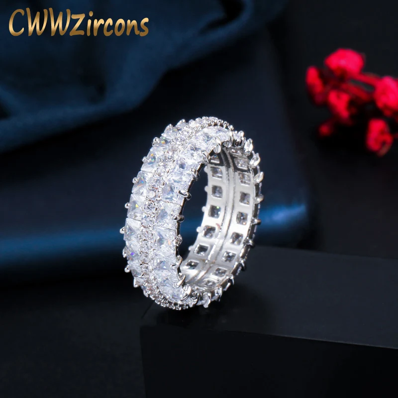 CWWZircons Two Line Square Cubic Zirconia Stone Pave Gorgeous Wedding Party Ring for Women Luxury Designer Jewelry Gift R175
CWWZircons Two Line Square Cubic Zirconia Stone Pave Gorgeous Wedding Party Ring for Women Luxury Designer Jewelry Gift R175