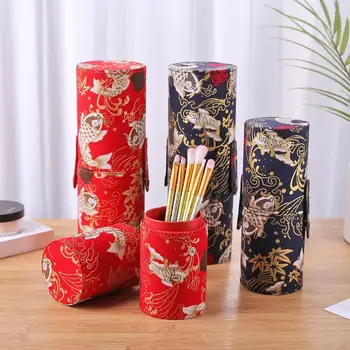 Retro Cloth Makeup Brush Storage Holder Cup Embroidery Technology Two-section Elegance Travel Cosmetic Pens Box Organizer
Retro Cloth Makeup Brush Storage Holder Cup Embroidery Technology Two-section Elegance Travel Cosmetic Pens Box Organizer