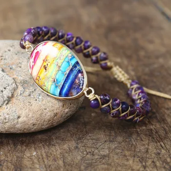 7 Chakra Imperial W/ Jaspers Beaded Charm Bracelets Women Bohemia Yoga String Braided Wrap Bracelet Handmade Jewelry
7 Chakra Imperial W/ Jaspers Beaded Charm Bracelets Women Bohemia Yoga String Braided Wrap Bracelet Handmade Jewelry