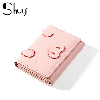 2020 New 2 folding Cute Pig Designer Wallet Ladies Purse Pink PU Leather Short Women Female Small Money Purses Card Holder
2020 New 2 folding Cute Pig Designer Wallet Ladies Purse Pink PU Leather Short Women Female Small Money Purses Card Holder