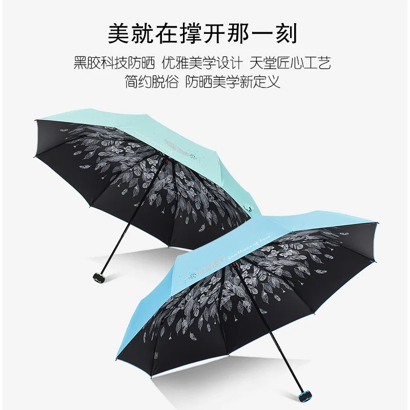 Vinyl Sun-resistant Parasol Four Folding Tri-fold Umbrella Mini Parasol UV-Protection Umbrella Convenient
Vinyl Sun-resistant Parasol Four Folding Tri-fold Umbrella Mini Parasol UV-Protection Umbrella Convenient